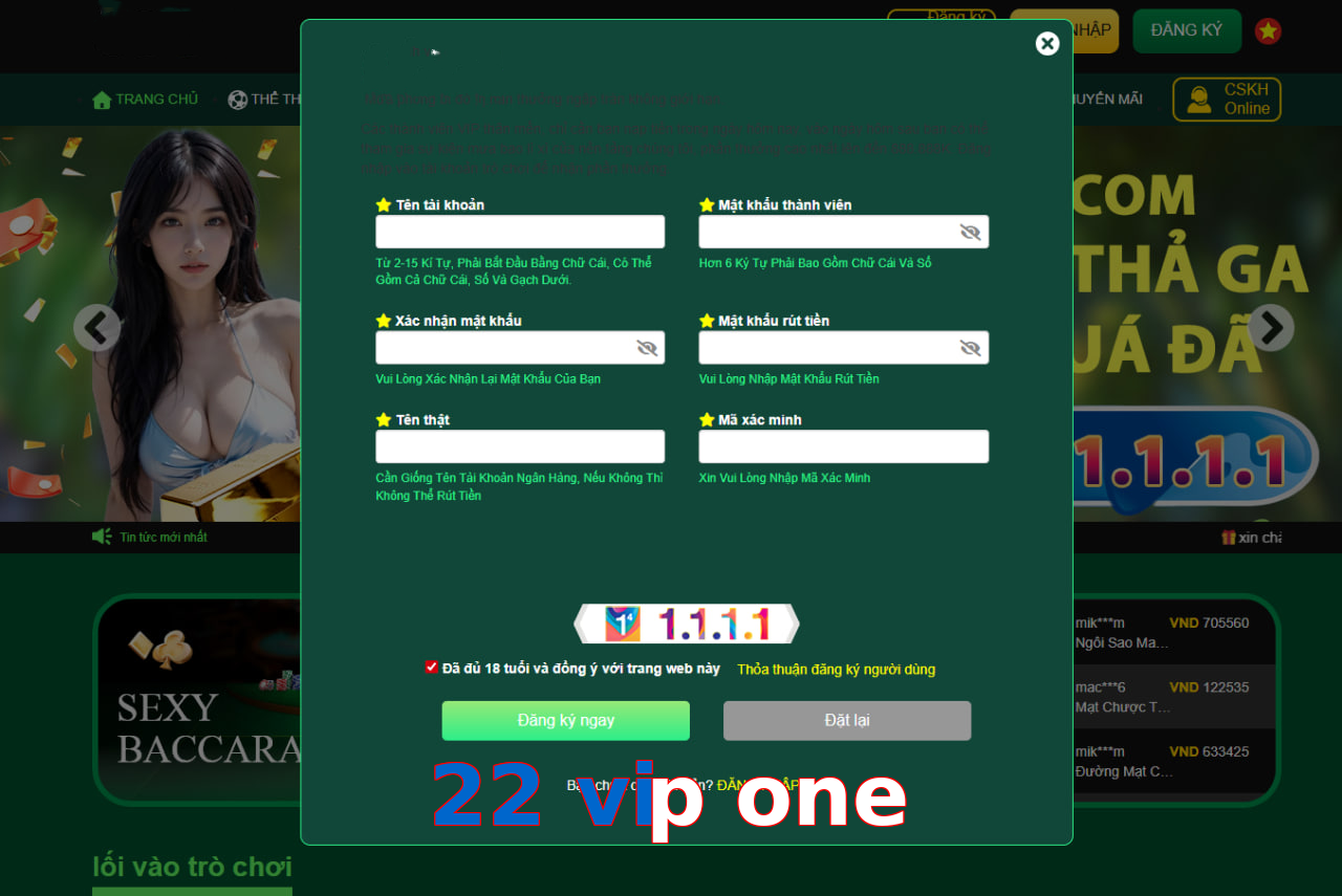 22 vip one
